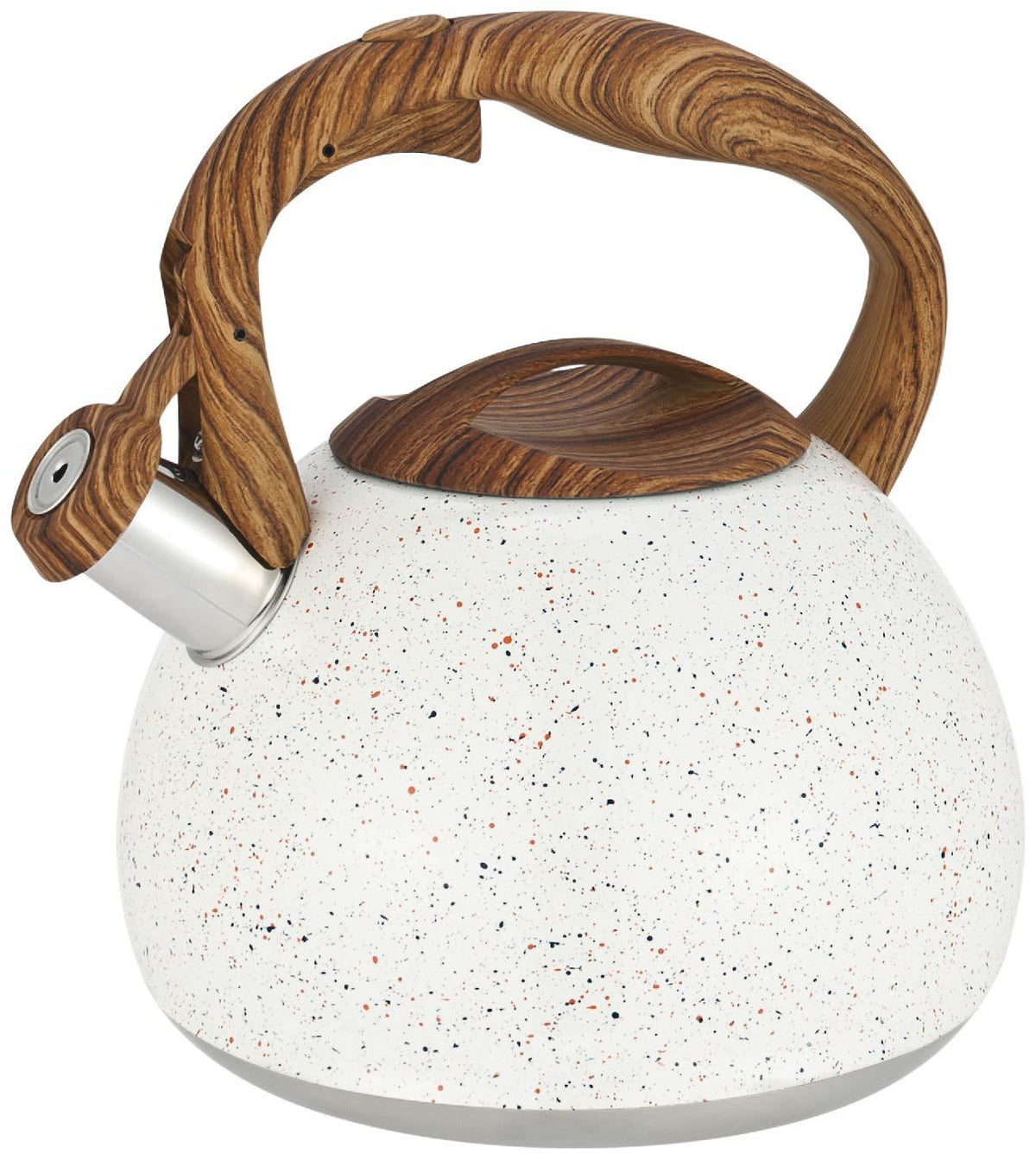 Stainless Steel Whistling Tea Kettle with Wooden Handle