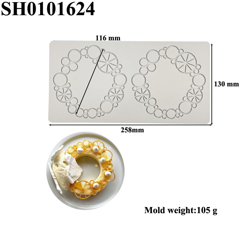 Silicone Leaf-Shaped Platter Molds for Desserts